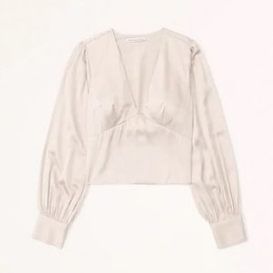 Abercrombie & Fitch off white size small silk blouse